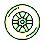 Trailer Tyre Drawn Icon